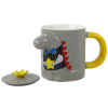 Pelēka krūze ar dinozauru 400 ml