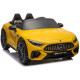 Dzeltens elektromobilis Mercedes AMG SL63 Elektriskās mašīnas bērniem