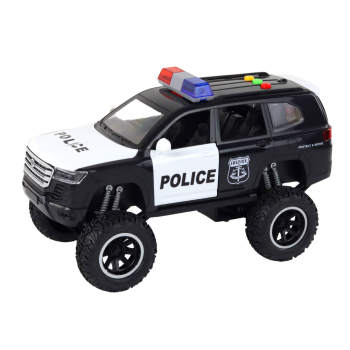 Braukšanas Offroad Raptor policijas melnā atvēršanas durvju skaņas gaisma
