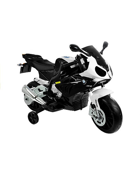 Melns BMW S1000RR kasešu motocikls