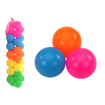 Krāsainas plastmasas biljarda bumbas 7 cm 30 gab.