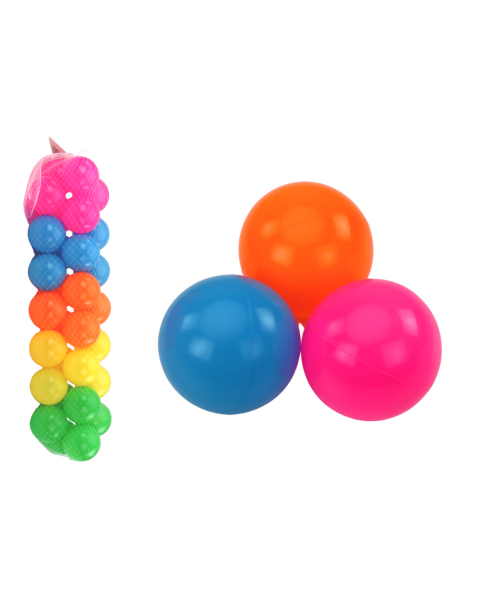 Krāsainas plastmasas biljarda bumbas 7 cm 30 gab.