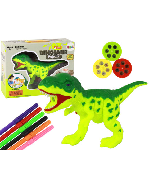 Dinozauru projektors ar marķieriem un veidnēm