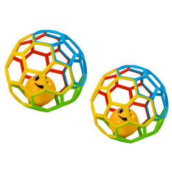 Krāsaina gumijas bumba ar grabulīti un zvaniņu zīdaiņiem