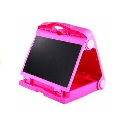 Rozā krīta tāfele ar marķieriem un krītiņiem