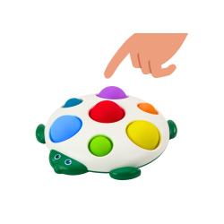 Sensorā rotaļlieta bruņurupucis ar Pop-It tāfelīti 