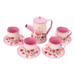 Rozā kafijas un tējas komplekts 12 gab.