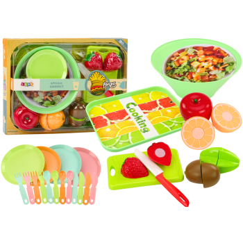 Augļu griešanas komplekts, salātu piederumi, pārtikas produktu paplāte, 25 gab.