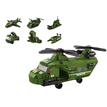 Militāro helikopteru bloku komplekts Militāri zaļš 1000 gab.