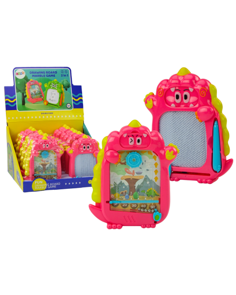 Rozā zīmēšanas dēlis 2-in-1 ar dinozaura formu