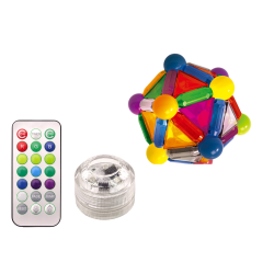 Magnētiskie bloki ar gaismu 154 elementu kastē