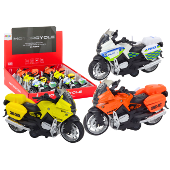 Sporta motocikls ar inerces piedziņu, 3 dizaini