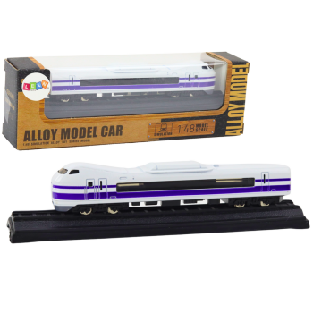 Kolekcijas modelis vilciena vagons 1:48 Metāliski balts un violets