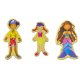 Set of Magnets Wooden Characters in Colorful Disguises, 20 pieces