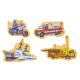 Set of Wooden Magnets Vehicles Ships Planes 20 pieces