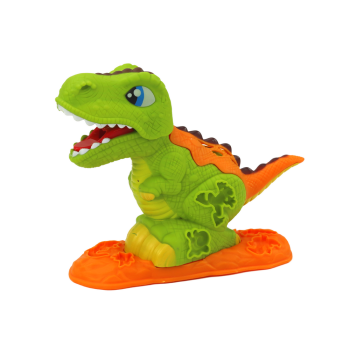 Plastilīna komplekts 6 krāsās ar dinozauru
