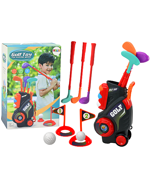 Mini golfa komplekts bērniem ar ratiņiem