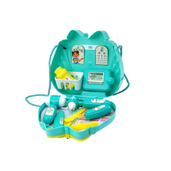 Turkīza krāsas ārsta komplekts maisiņā uz auklas