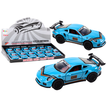 Sporta auto 1:32 figūriņa Zilais spoileris metāliskā krāsā