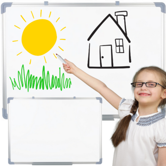 Balta magnētiska tāfele ar alumīnija rāmi90x60cm Magnētiskie dēļi un magnēti