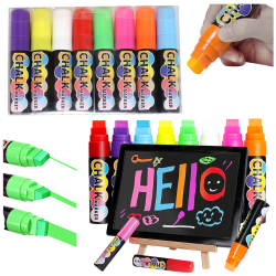 Krāsainu daudzfunkcionālu krīta marķieru komplekts 8 gab.