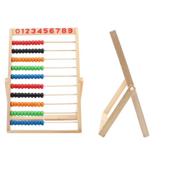 Wooden School Abacus Colored Beads