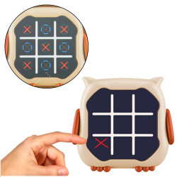 Elektroniska spēle 3in1 Tic Tac Toe Memory Owl Beige