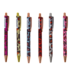 Metāla pildspalva ar pantogrāfa motīvu, zila tinte, 1,0 mm