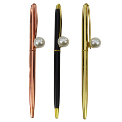 Metāla pildspalva ar zilu tinti 1,0 mm Pērle