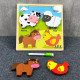 Puzzle Board 2in1 Wooden Educational Pets Marker