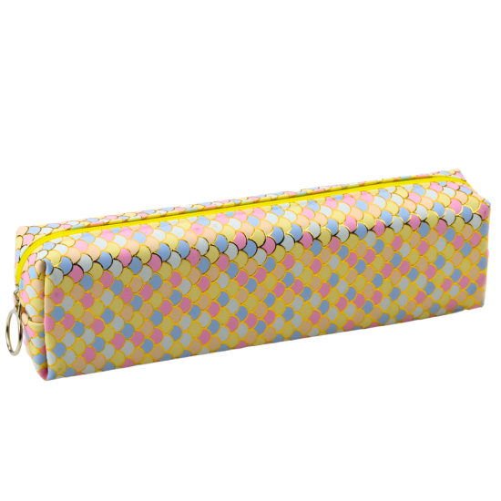 Dzeltens penālis ar zivju zvīņu rakstu 21x6 cm Vimpeļi