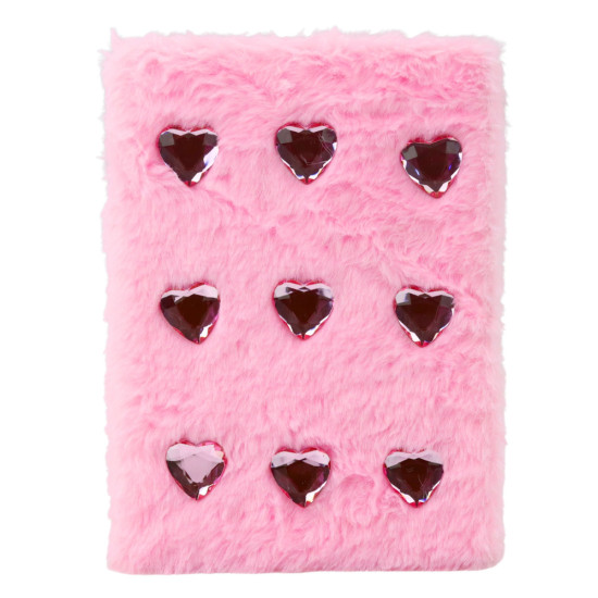 Rozā blociņš ar sirds līnijām, A5, 80 lappuses Piezīmjdatori