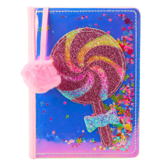 Hologrāfiska piezīmju grāmata Lollipop Confetti A5, 80 lappuses Piezīmjdatori