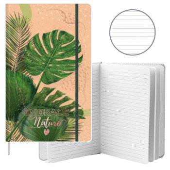 A5 blociņš Monstera lapu motīvs 80 lappuses