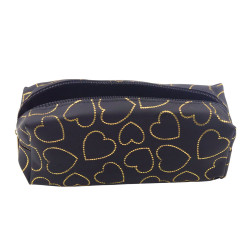 Melns penālis ar vienu nodalījumu Golden Hearts 20 x 8 cm