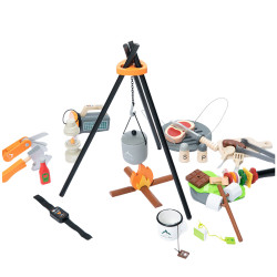 Kempinga komplekts Koka kamīna piederumi 45 El