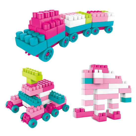 Spatial Construction Blocks Pastel Pink 360 pcs.