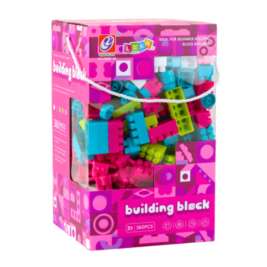 Spatial Construction Blocks Pastel Pink 360 pcs.