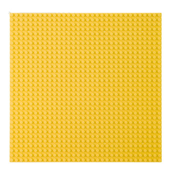 Būvkonstrukciju dēlis klucīšiem dzeltens 25,5x25,5 cm