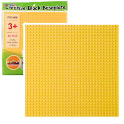 Būvkonstrukciju dēlis klucīšiem dzeltens 25,5x25,5 cm