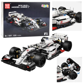 Bloki F1 sacīkšu auto balti un sarkani 1235 gab.
