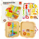 Wooden Craft Kit Animals To Assemble In A Suitcase 59pcs