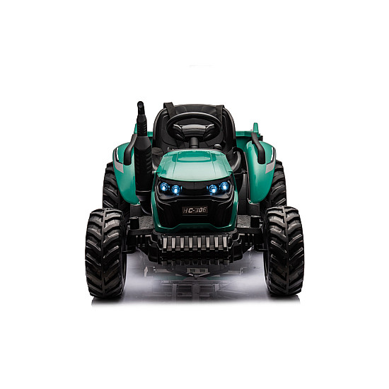 HC-306 Akumulatora traktors ar piekabi Tumši zaļš 24V