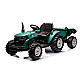 HC-306 Akumulatora traktors ar piekabi Tumši zaļš 24V