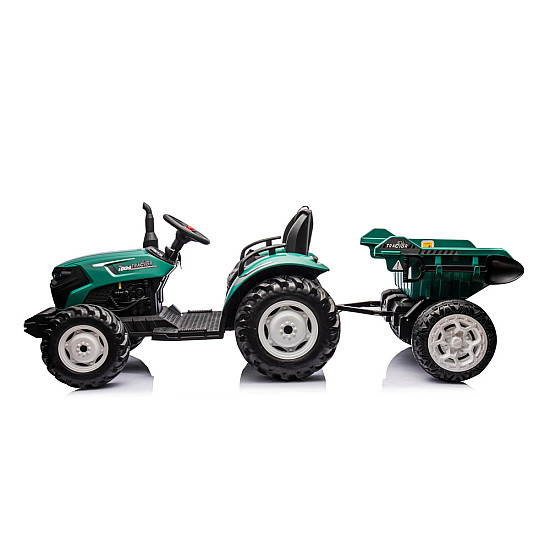 HC-306 Akumulatora traktors ar piekabi Tumši zaļš 24V