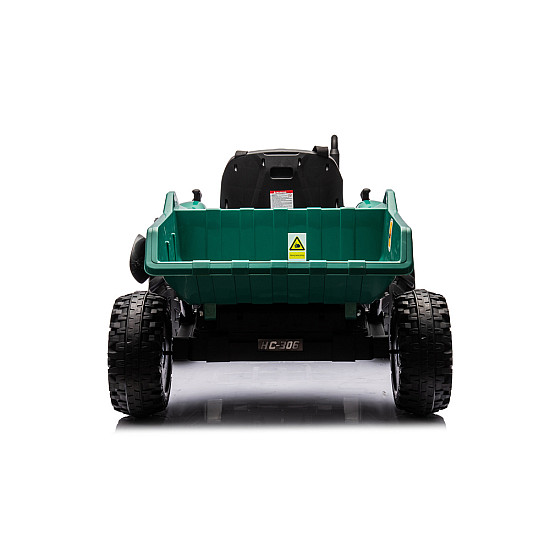 HC-306 Akumulatora traktors ar piekabi Tumši zaļš 24V