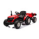 HC-306 Red Battery Tractor With 24V Trailer Elektriskās mašīnas bērniem