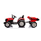 HC-306 Red Battery Tractor With 24V Trailer Elektriskās mašīnas bērniem