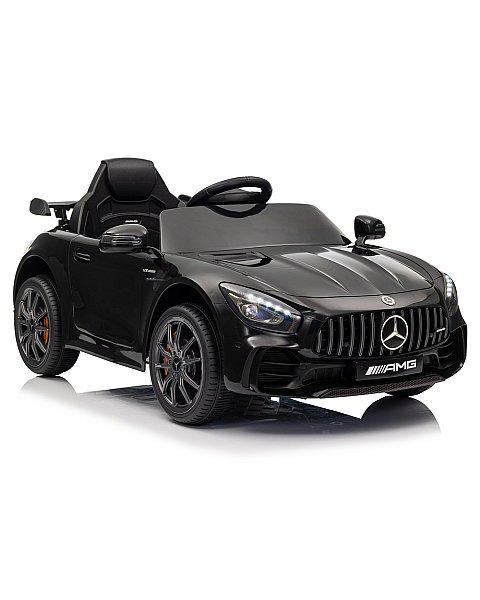 Melns Mercedes GTR ar akumulatoru darbināms automobilis