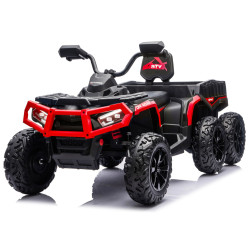 Sarkans 4WD SUV ar 6 riteņiem un piekabi JC606, 24 V, 4x4